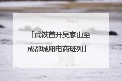 武铁首开吴家山至成都城厢电商班列